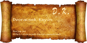 Dvoracsek Kevin névjegykártya